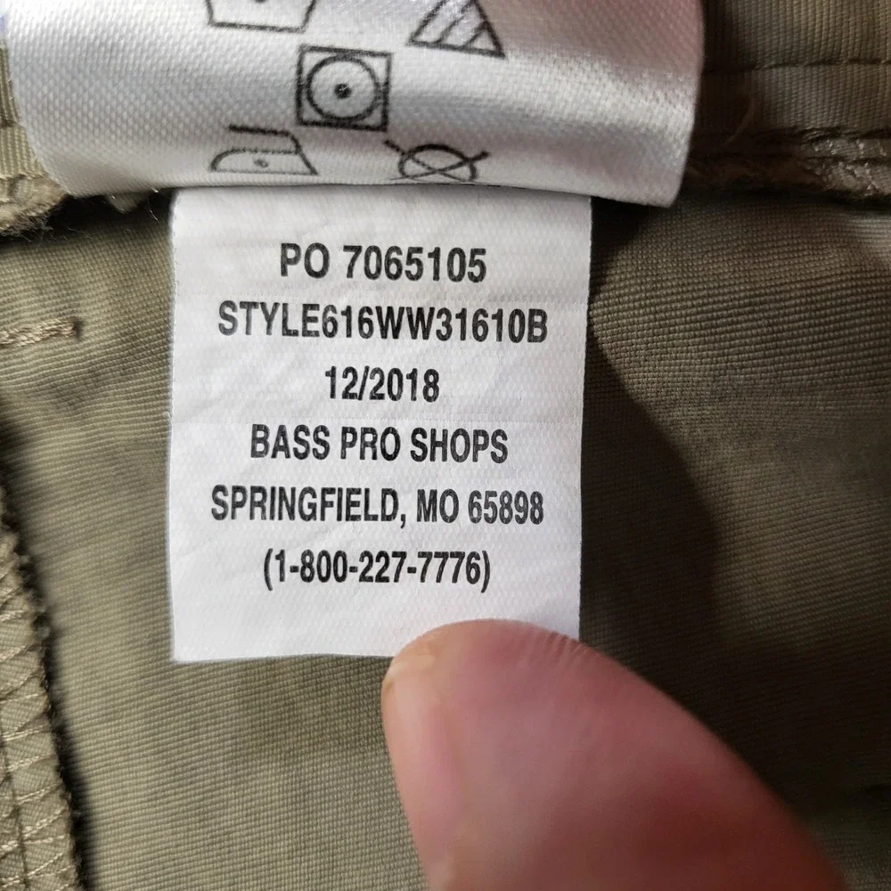 World Wide Sportsman Men 40 Cargo Shorts Khaki Nylon Tactical 616WW31610B Hiking